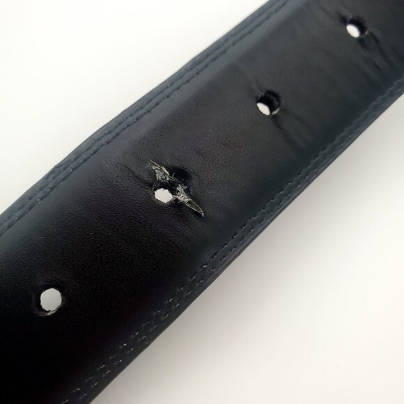 Perry Ellis Reversible Belt Brown & Black Belt Ornate Metal Accent Dressy Casual - Picture 6 of 10